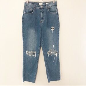 Cotton On Straight Leg Jeans Distressed Sz 6